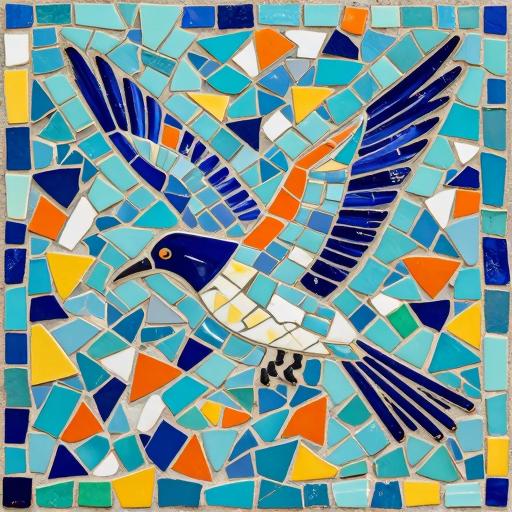 Trencadís Mosaic Art: Swallow in Flight