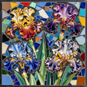 Мозаика Тренкадис «Разноцветные ирисы»