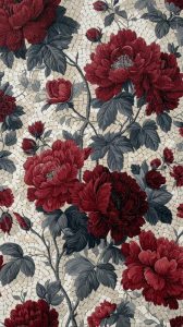 Классическое мозаичное изображение цветов