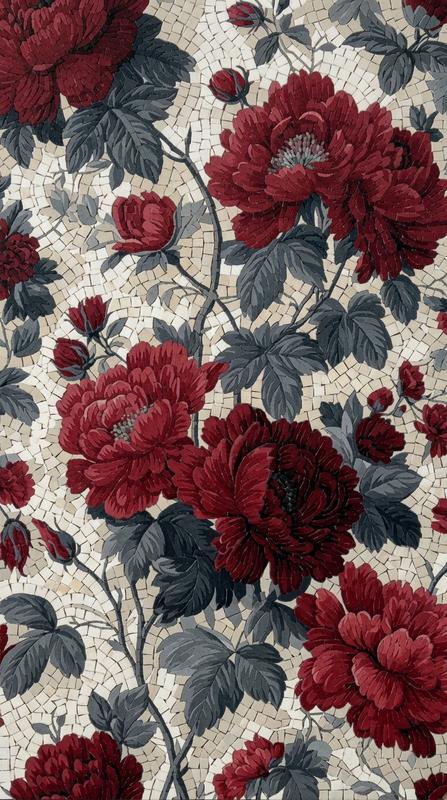 Классическое мозаичное изображение цветов