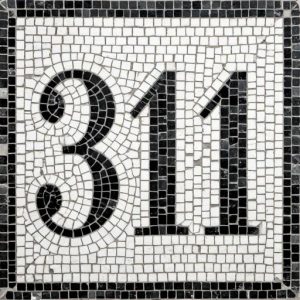 Мозаичная табличка с номером 311 – Opus Tessellatum