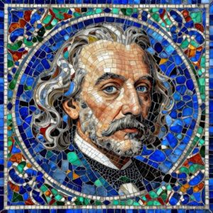 Мозаика Альберта Эйнштейна в флорентийском стиле