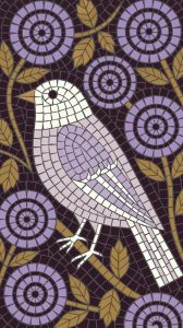 Классический мозаичный портрет птицы