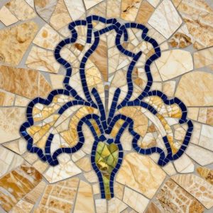 Мозаика «Цветок ириса» в стиле Opus Incertum