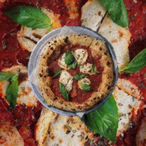 Мозаика «Классическая итальянская пицца» 100×100 см