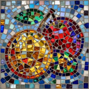 Мозаика «Спелые фрукты» в стиле Opus Incertum