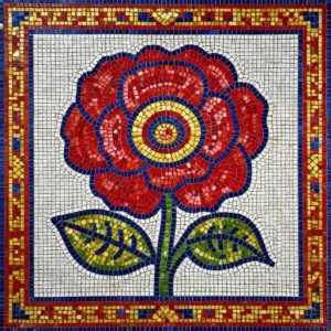 Советская мозаика «Роза ветров» — Купить панно на заказ