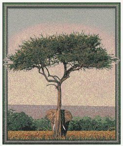 Мозаика «Слон под деревом» — Искусство MELTI