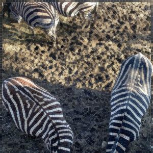 Мозаика «Абстрактные зебры» — 100×100 см