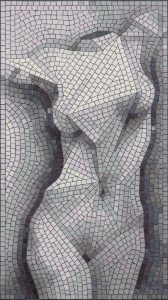 Monochromatic Human Torso Mosaic Art