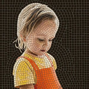 Мозаика «Задумчивый ребенок» — 100×100 см