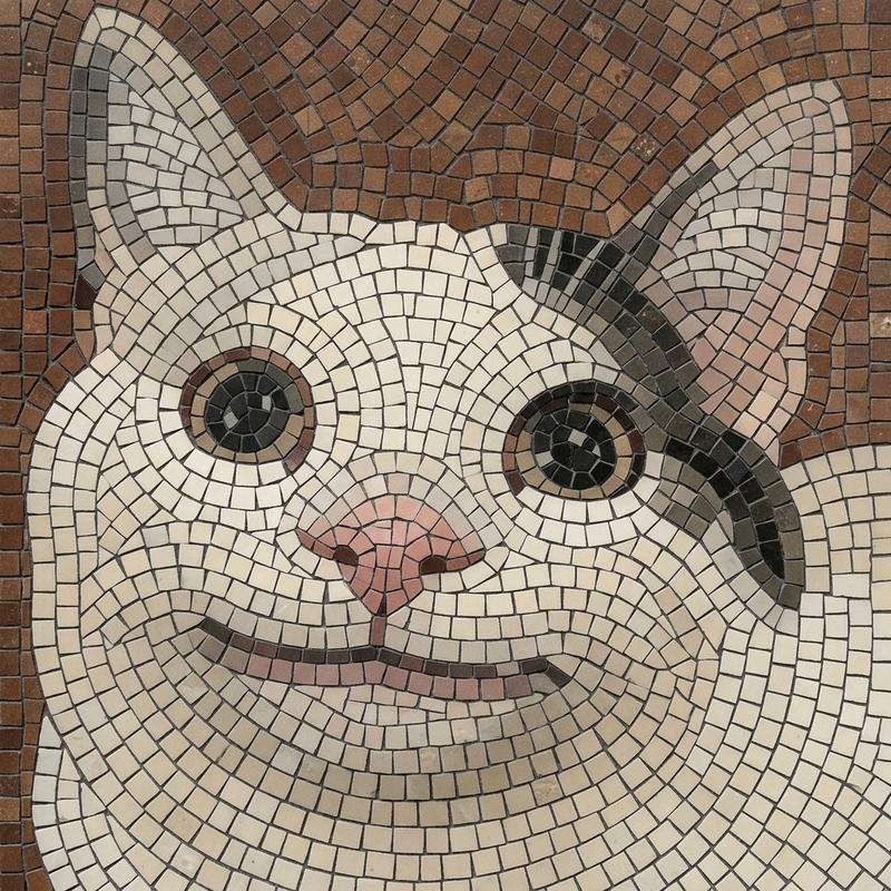 Черепашка в стиле мозаики