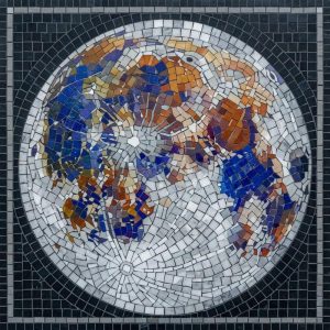 Абстрактная космическая сфера в мозаике