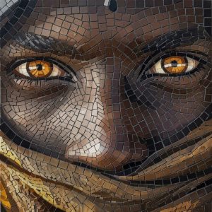 Мозаичный портрет «Пронзительный взгляд» – 100×100 см