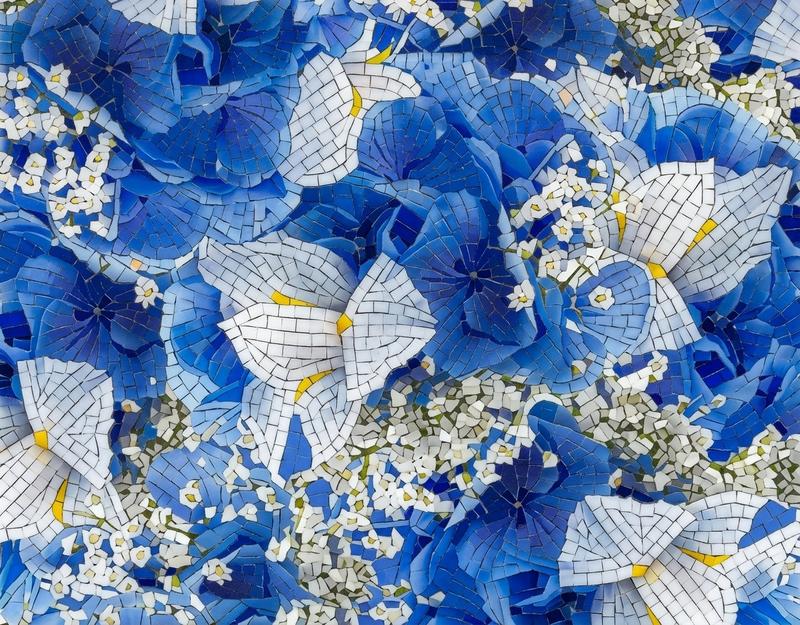 Классический мозаичный цветок