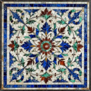 Флорентийская мозаика: Великолепная Геометрическая Композиция 100×100 см