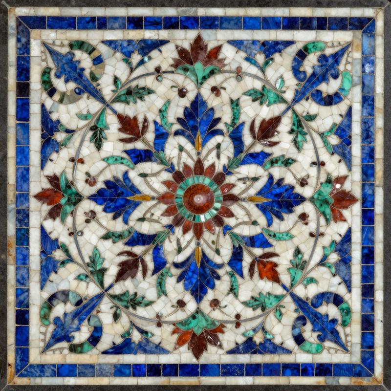 Florentine Mosaic: Stunning Geometric Composition, 100x100 cm