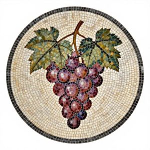 Grape Cluster Mosaic Art – Opus Tessellatum Style