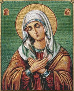 Мозаика MELTI: Портрет Женщины с Венцом Святости