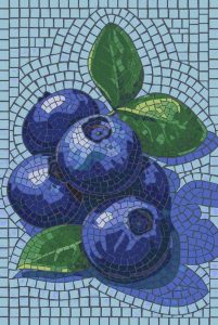 Blueberry Bliss Mosaic Art – 60×90 cm