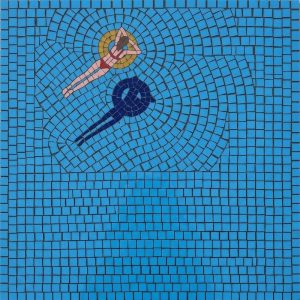 Summer Pool Float Mosaic Art