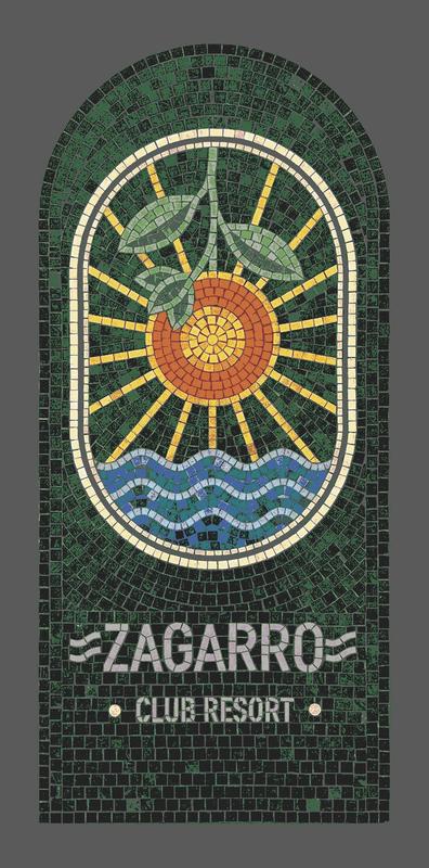 Zagarro Club Resort Mosaic Art - Tropical Sun and Sea