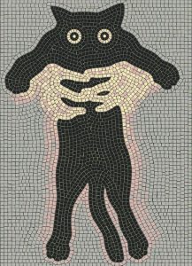 Котик на мозаике Мелкий модуль