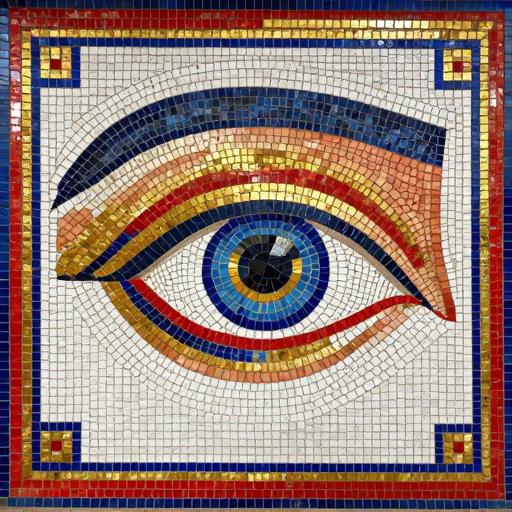 Soviet Style Eye Mosaic Art