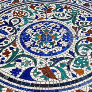 Флорентийская мозаика с цветочным узором – Ручная работа