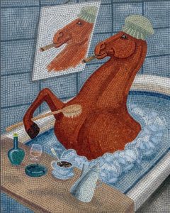 Мозаика «Лошадь в пенной ванне» — Сюрреализм