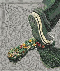 Мозаика «След природы» — современное искусство MELTI