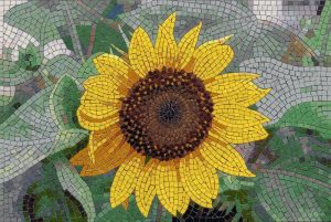 Vibrant Sunflower Mosaic Art – 60×40 cm
