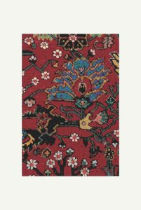 Oriental Floral Mosaic Art – Red & Blue