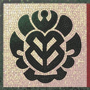 Мозаика MELTI: Стилизованный Цветок (60×60 см)