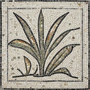 Ancient Style Plant Mosaic Art