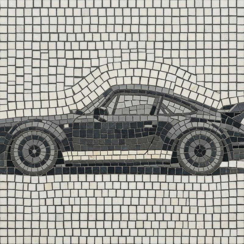 Modern Sports Car Mosaic Art - 100x100 cm