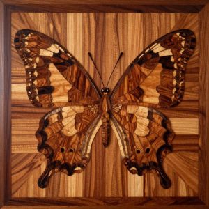 Мозаика “Бабочка с большими крыльями” – Маркетри 100×100 см