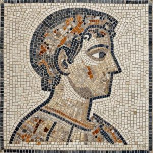 Мозаичный портрет строителя в стиле Opus Tessellatum