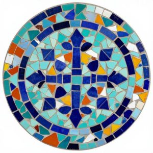 Slavic Amulet Trencadís Mosaic Round Tabletop