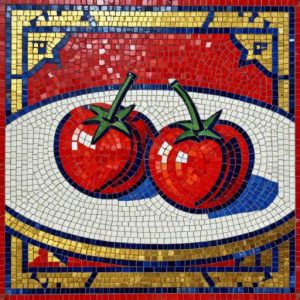 Мозаика «Помидорки черри» в советском стиле