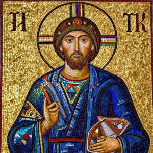 Святой Игорь Черниговский в мозаике