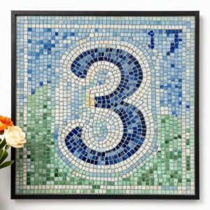 Мозаичный номер квартиры 3 – Пастельные тона