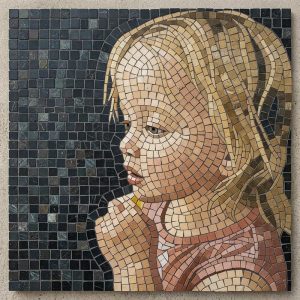 Мозаичный портрет девочки – Классический стиль