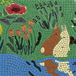 Мозаика «Два кролика на летнем лугу»