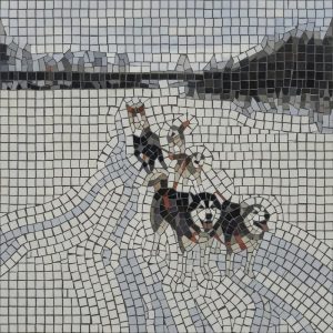 Мозаика «Северные ездовые собаки»