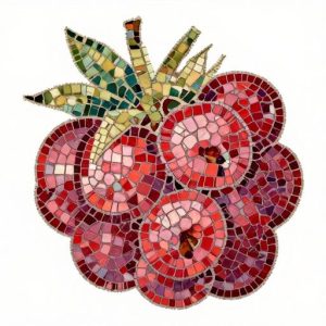 Strawberry Mosaic Art – Opus Tessellatum Style