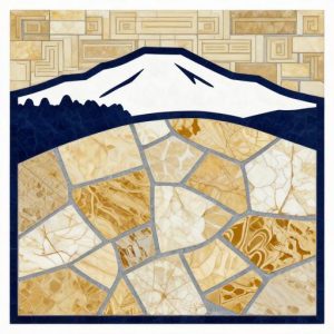 Мозаика «Солнечная поляна и снежная гора» Opus Incertum