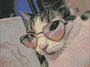 Мозаика «Кот в очках» — Стиль MELTI