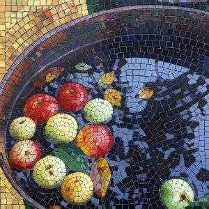 Мозаика «Яблоки в синей чаше»