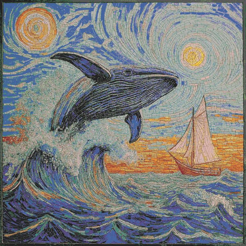 Великан морей в мозаике Мелти